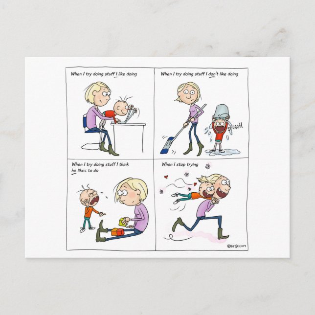 Stopp Trying Postkarte (Vorderseite)