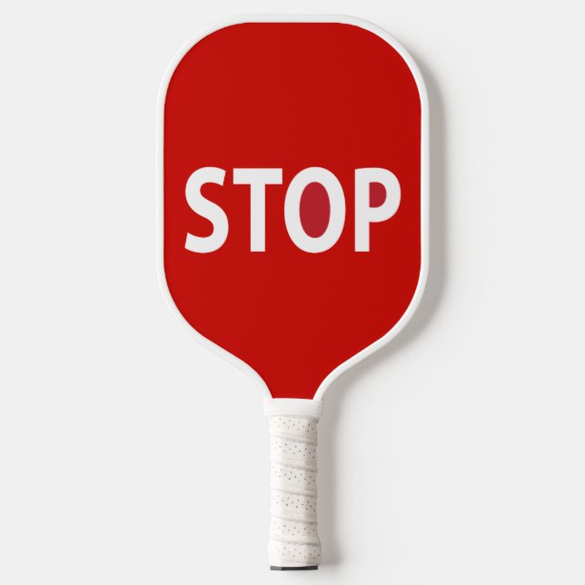 STOPP und GO Design Pickleball Paddle (Vorderseite)