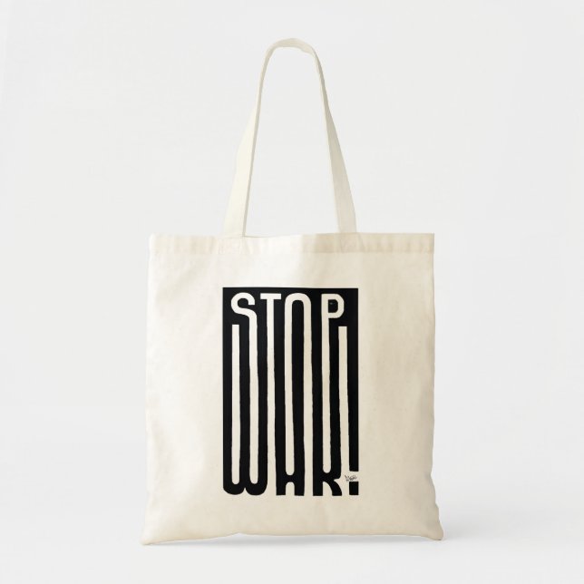 Stopp War Hippie ActivistCotton Bag Tragetasche (Vorne)