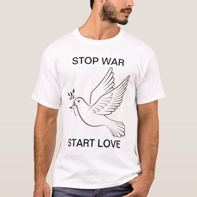 STOPP WAR START LOVE T-Shirt (Vorderseite)