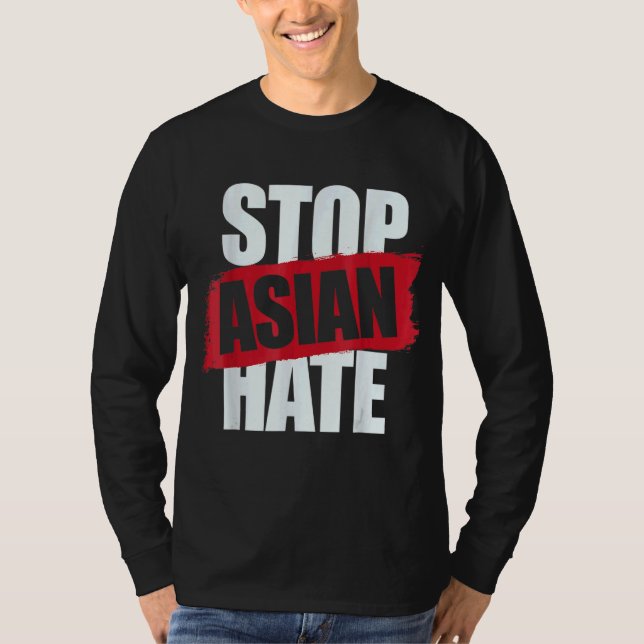 Stoppen des asiatischen Hasses Aapi Unterstützung  T-Shirt (Vorderseite)