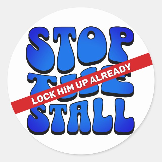 STOPPEN RUNDER AUFKLEBER (Vorderseite)