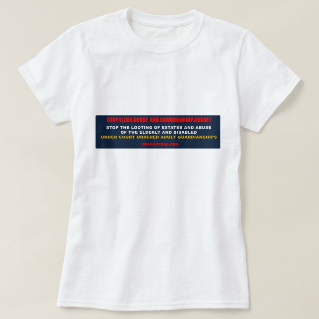 Stoppen Sie älteren Missbrauchs-und T-Shirt (Design vorne)