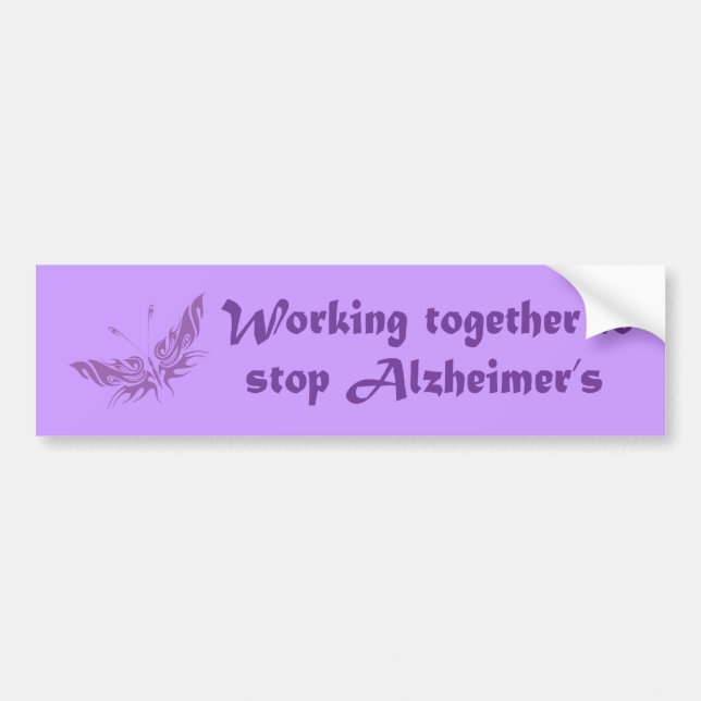 Stoppen Sie Alzheimer Autoaufkleber (Vorne)