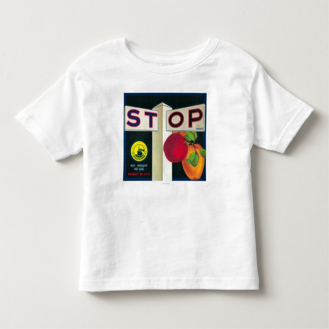 Stoppen Sie Apple-Kiste LabelCutler, CA Kleinkind T-shirt (Vorderseite)