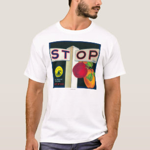 Stoppen Sie Apple-Kiste LabelCutler, CA T-Shirt