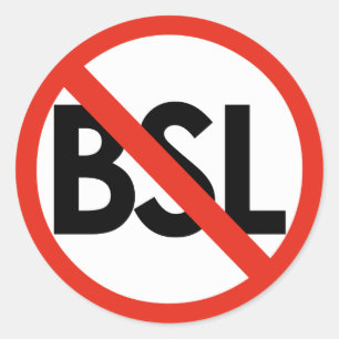 Stoppen Sie BSL! Anti-BSL kleine Aufkleber