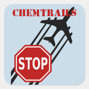 Stoppen Sie chemtrails Quadratischer Aufkleber