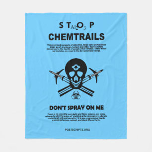 Stoppen Sie Chemtrails - Spray mich nicht an! Fleecedecke