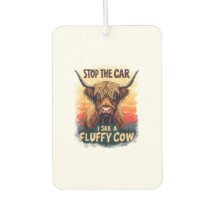 Stoppen Sie das Auto I sehen Fluffy Kuh Retro High Autolufterfrischer