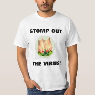 STOPPEN SIE DAS WEISSE SHIRT DER VIRUS-MÄNNER AUS