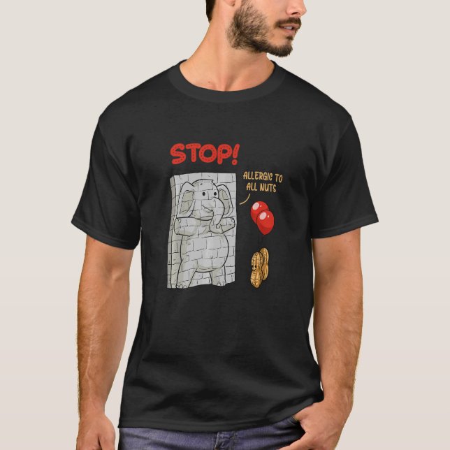 Stoppen Sie, dass ich allergisch gegen Erdnüsse bi T-Shirt (Vorderseite)