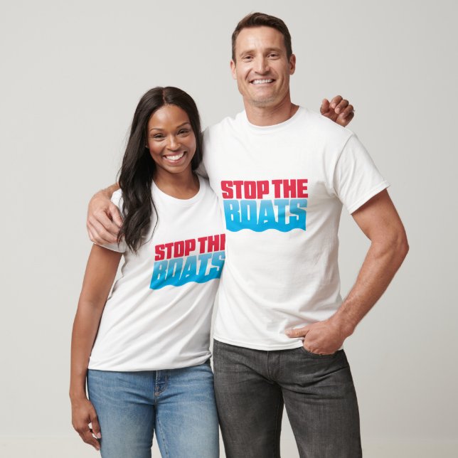 Stoppen Sie die Boote im Ärmelkanal T-Shirt (Unisex)