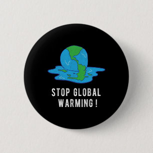 Stoppen Sie die globale Erwärmung Klimawandel Eart Button