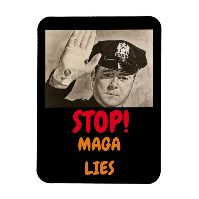 Stoppen Sie die Rede, bearbeiten Sie den Textmagne Magnet (Vertikal)