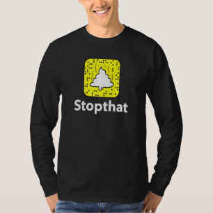 Stoppen Sie diese lustige Spoterie für Social Medi T-Shirt