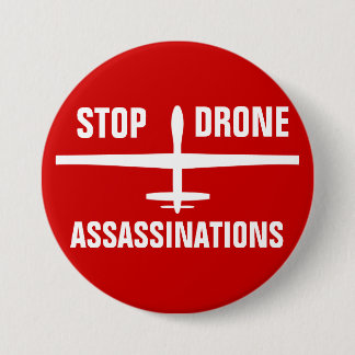Stoppen Sie Drohne-Ermordungs-Knöpfe Button