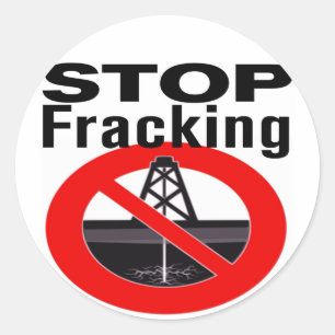 Stoppen Sie Fracking Runder Aufkleber