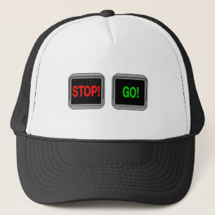 Stoppen Sie gehen Truckerkappe