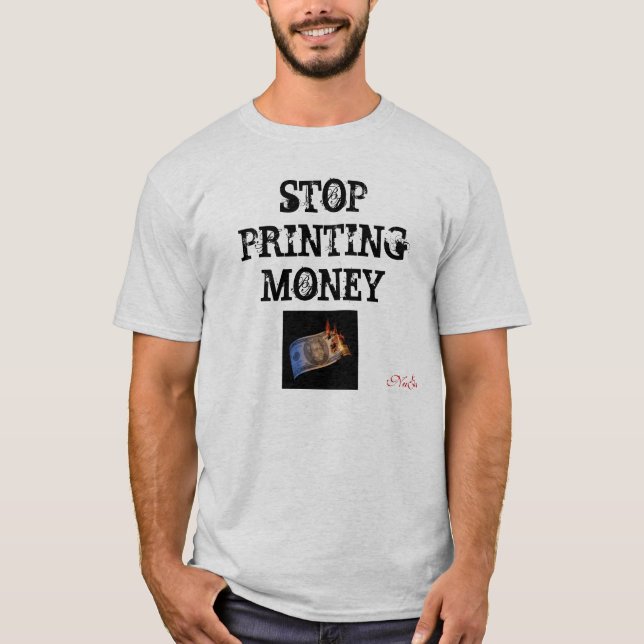 STOPPEN Sie, GELD, NuGov ZU DRUCKEN T-Shirt (Vorderseite)