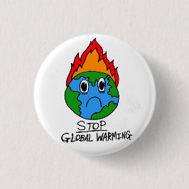 Stoppen Sie globalen Erwärmungs-Knopf Button
