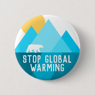 Stoppen Sie globalen Erwärmungs-polarer Button