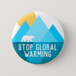 Stoppen Sie globalen Erwärmungs-polarer Button