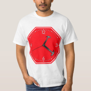 Stoppen Sie Hammer-Zeit-Zeichen-Uhr T-Shirt