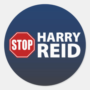 Stoppen Sie Harry Reid Runder Aufkleber