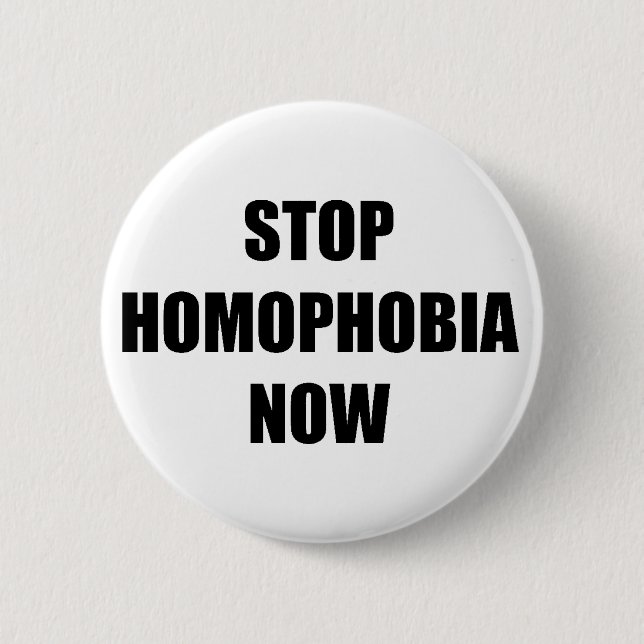 Stoppen Sie Homophobie Button (Vorderseite)