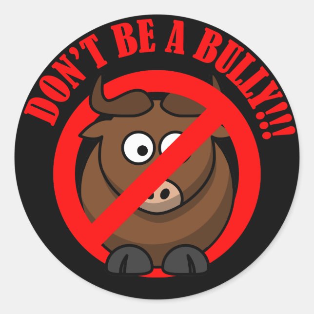 Stoppen Sie, jetzt einzuschüchtern: Schüchtern Sie Runder Aufkleber (Vorderseite)