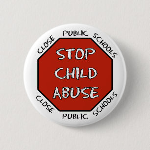 Stoppen Sie Kindesmissbrauch Button