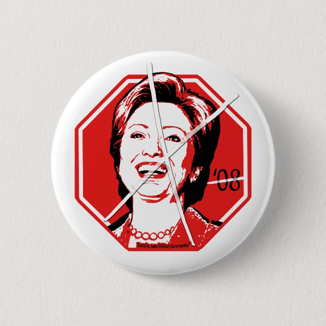 Stoppen Sie Knopf Hillary Anti-Hillary Button (Vorderseite)
