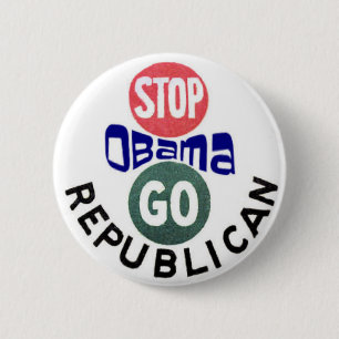 Stoppen Sie Knopf Obama 2012 Button