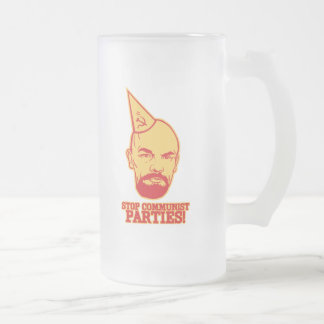 Stoppen Sie kommunistische Partys-Bier-Tasse Mattglas Bierglas