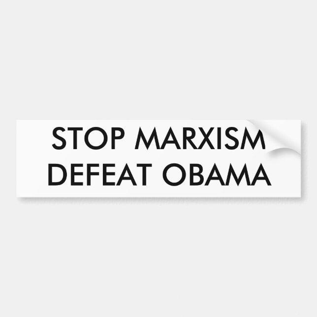 STOPPEN SIE MARXISMDEFEAT OBAMA AUTOAUFKLEBER (Vorne)