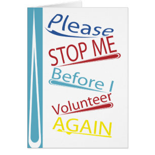 Stoppen Sie mich bitte, bevor ich mich wieder