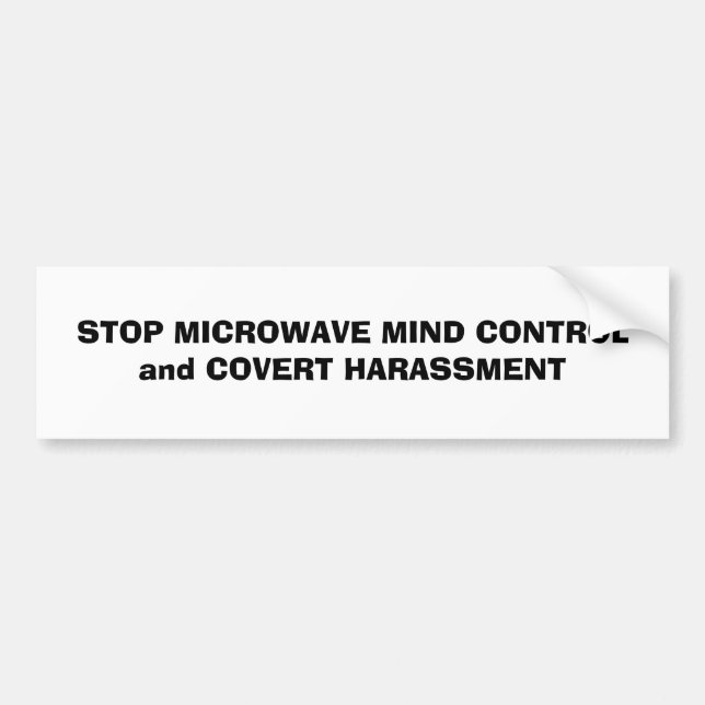 STOPPEN Sie MIKROWELLEN-VERSTANDCONTROLand Autoaufkleber (Vorne)