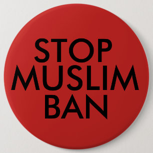 Stoppen Sie moslemisches Verbot Button