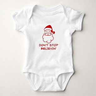 Stoppen Sie nicht,   lustigem Weihnachtsmann Baby Strampler