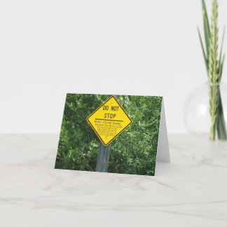 STOPPEN Sie NICHT Notecards Karte