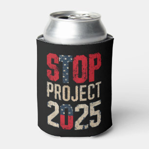 Stoppen Sie Projekt 2025 Trump Biden Vintage Dosenkühler