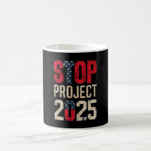 Stoppen Sie Projekt 2025 Trump Biden Vintage Kaffeetasse