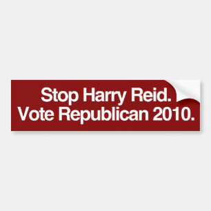 Stoppen Sie Reid. Wählen Sie Republikaner Autoaufkleber