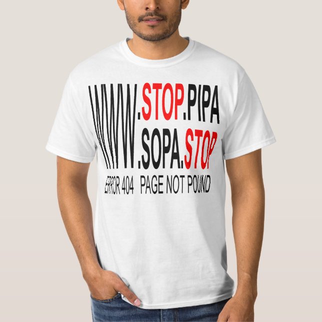 Stoppen Sie SOPA u. PIPA T - Shirt (Vorderseite)
