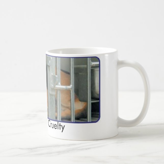 Stoppen Sie Tiergrausamkeits-Tasse Kaffeetasse (Rechts)