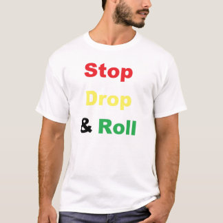 Stoppen Sie Tropfen und rollen Sie T-Shirt