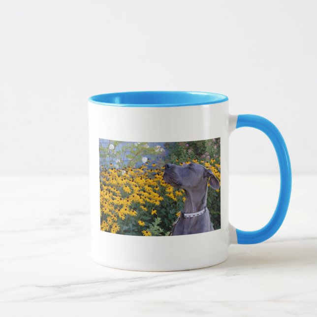 Stoppen Sie und riechen Sie die Blumen-Tasse Tasse (Rechts)