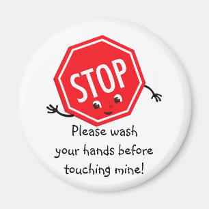 Stoppen Sie waschen bitte Magneten Magnet