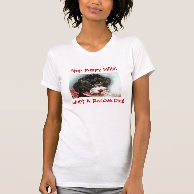 Stoppen Sie Welpen-Mühlen! T-Shirt (Vorderseite)